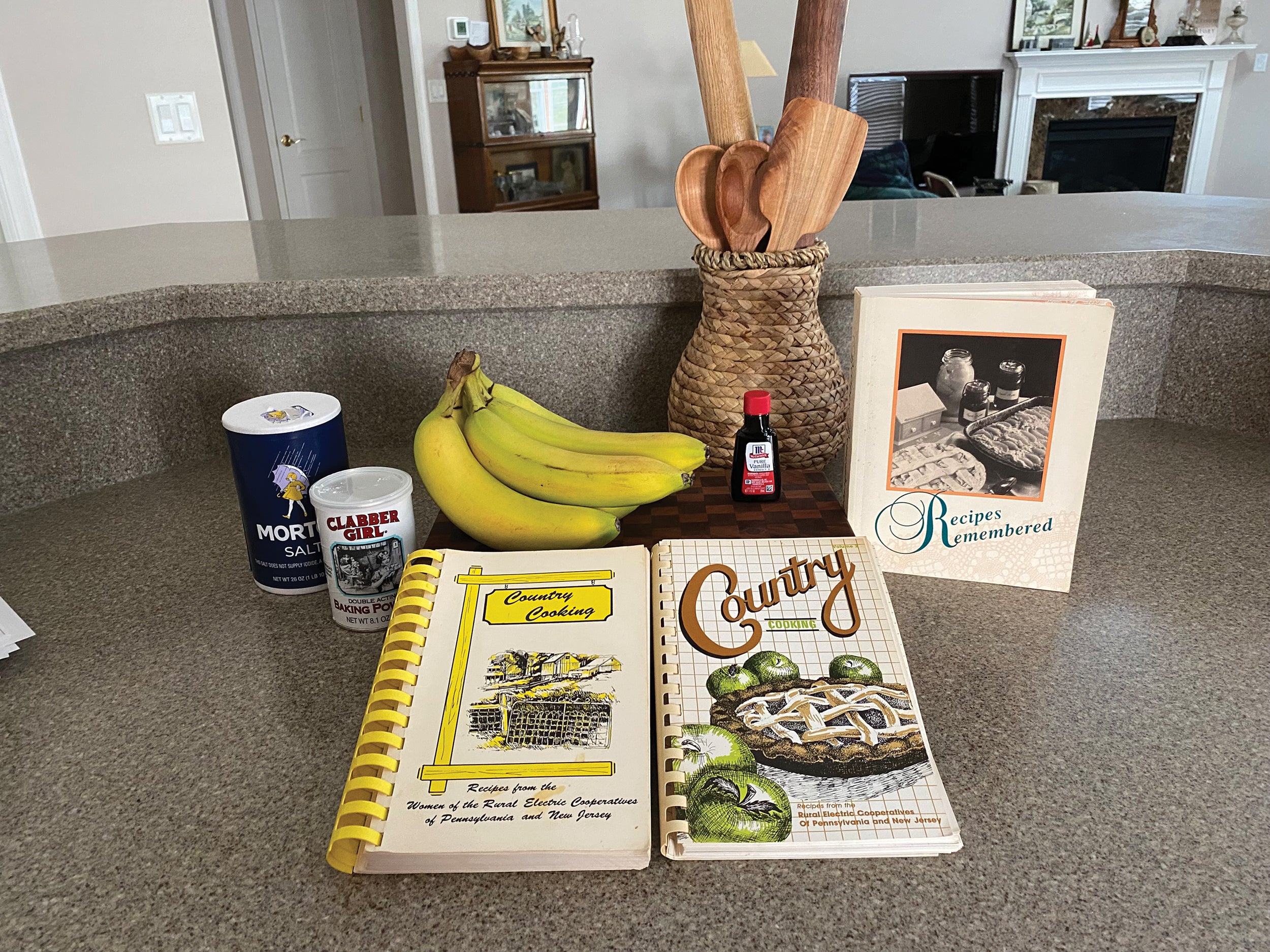 Pennsylvania Rural Electric Association cookbooks — Country Cooking (vols. 1 and 2) and Recipes Remembered.